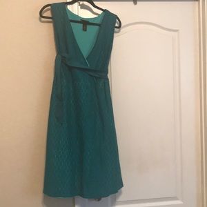 Teal plus size sleeveless dress